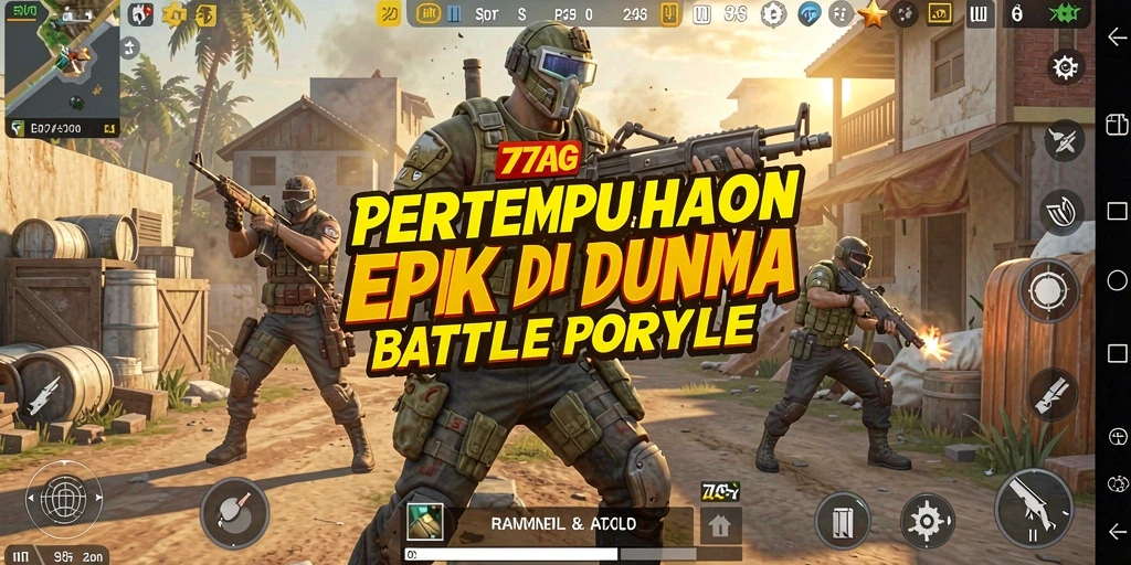 Gameplay mendebarkan di arena pertempuran 77AG.