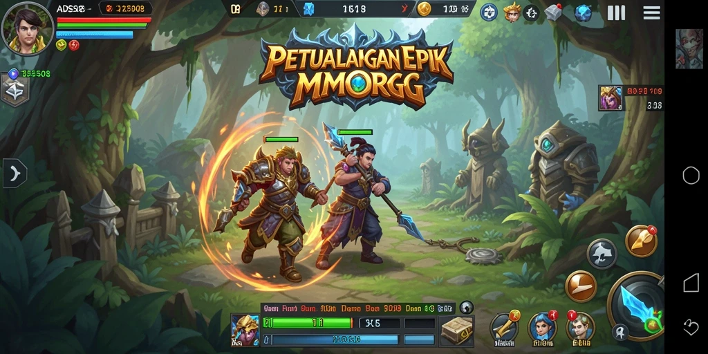 Tampilan gameplay menarik dari ADS508 dengan aksi petualangan MMORPG.