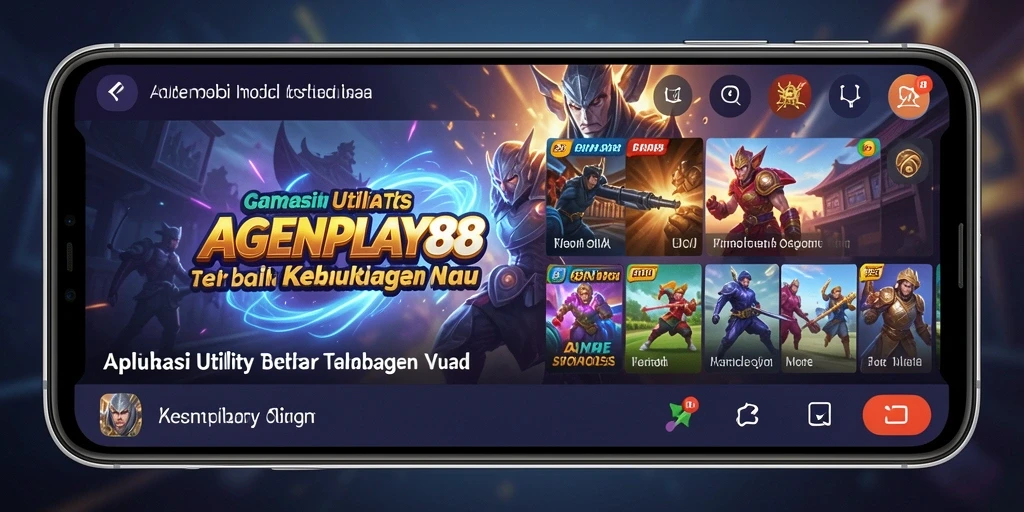 Screenshot AGENPLAY88 menampilkan fungsionalitas aplikasi Utility yang memudahkan pengguna.