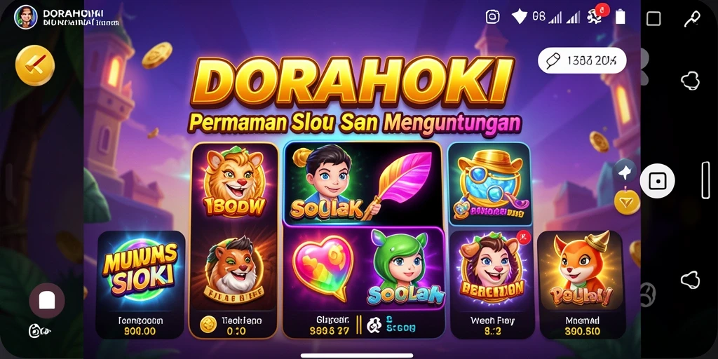 Gameplay DORAHOKI yang mengasyikkan dengan banyak fitur bonus