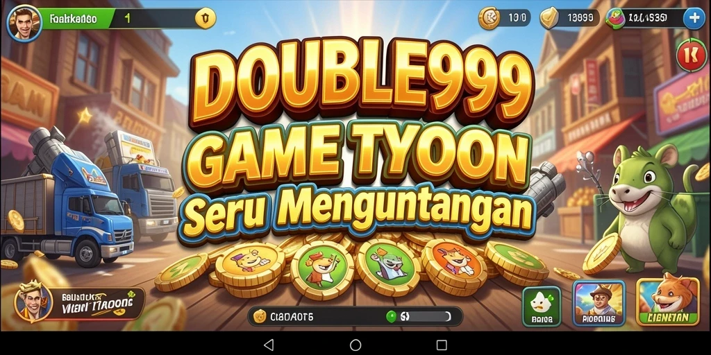 Gameplay menarik dari DOUBLE999 dengan elemen Tycoon yang mendebarkan.