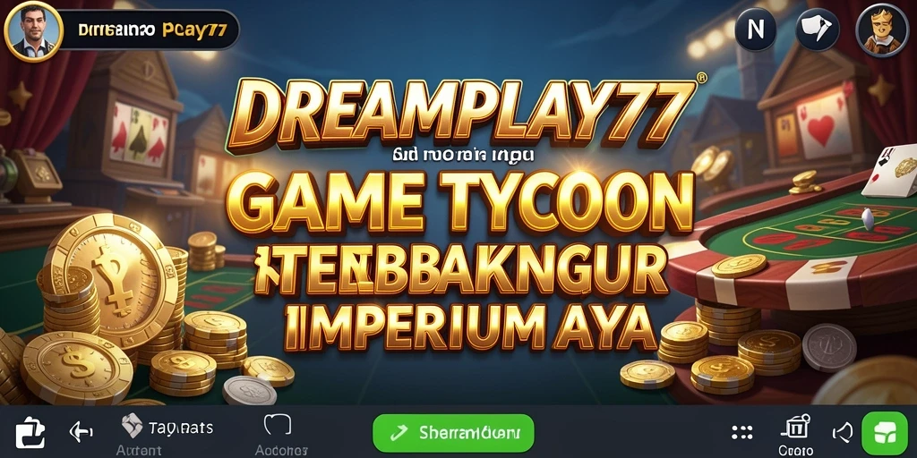 Tampilan gameplay <strong>DREAMPLAY77</strong> yang mendebarkan dengan elemen Tycoon.