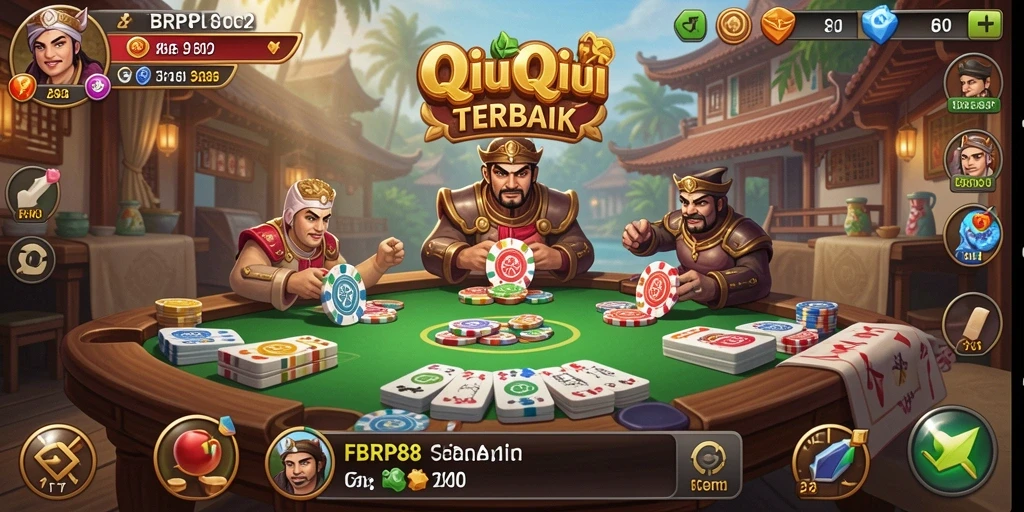 Tampilan menarik dari gameplay QiuQiu di FBRP88.