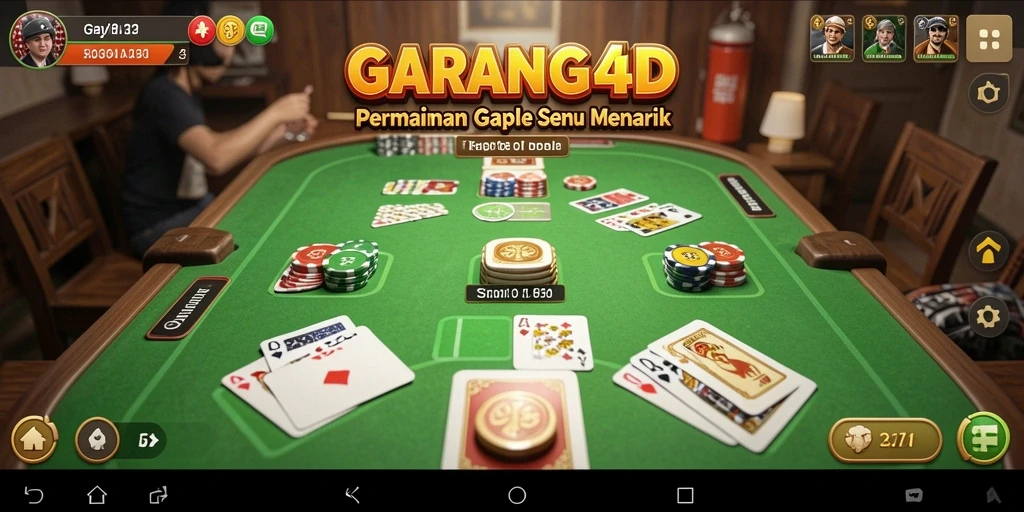 Tampilan gameplay seru Gaple di GARANG4D.
