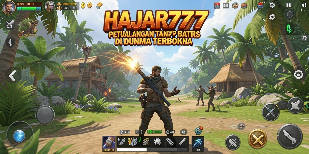 Screenshot gameplay HAJAR777 menampilkan petualangan di dunia terbuka.
