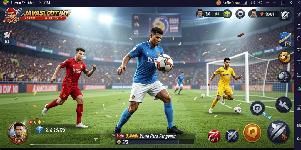 Screenshot gameplay JAVASLOT88 menampilkan aksi seru dalam pertandingan olahraga.