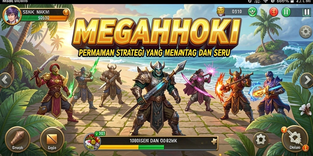 Tampilan gameplay strategis yang mengesankan di MEGAHOKI.