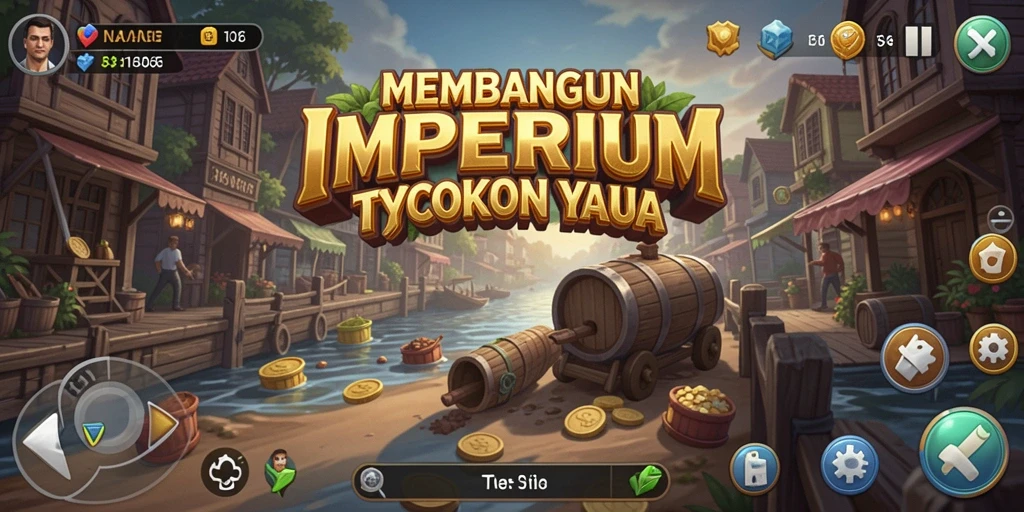 Tangkapan layar menampilkan gameplay tycoon menarik dari N06.