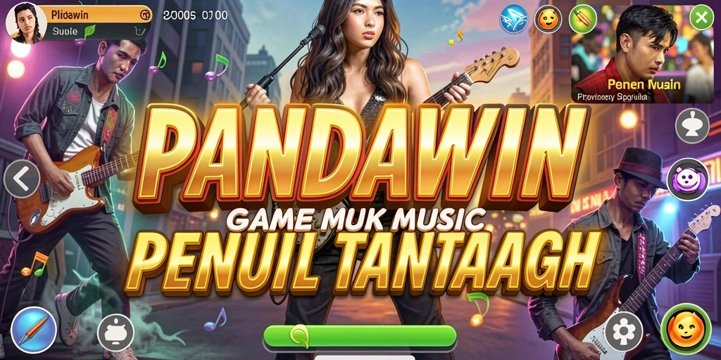 Tampilan gameplay PANDAWIN yang menarik dan penuh irama.