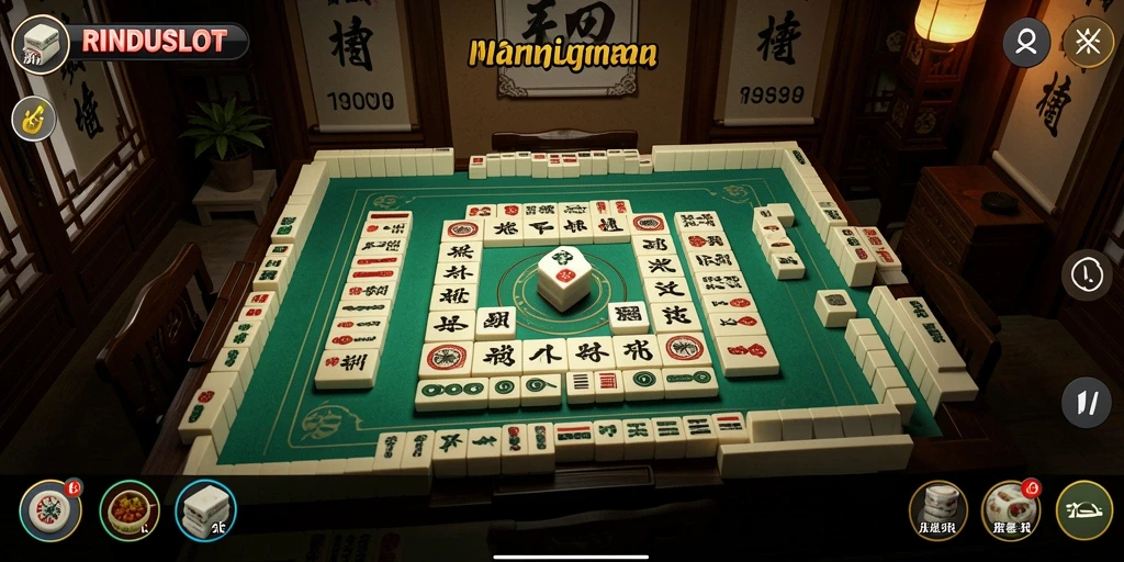 Tangkapan layar utama RINDUSLOT menampilkan gameplay Mahjong yang menarik.