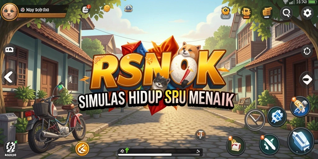 Tampilan gameplay RSNOK yang seru dalam simulasi kehidupan.