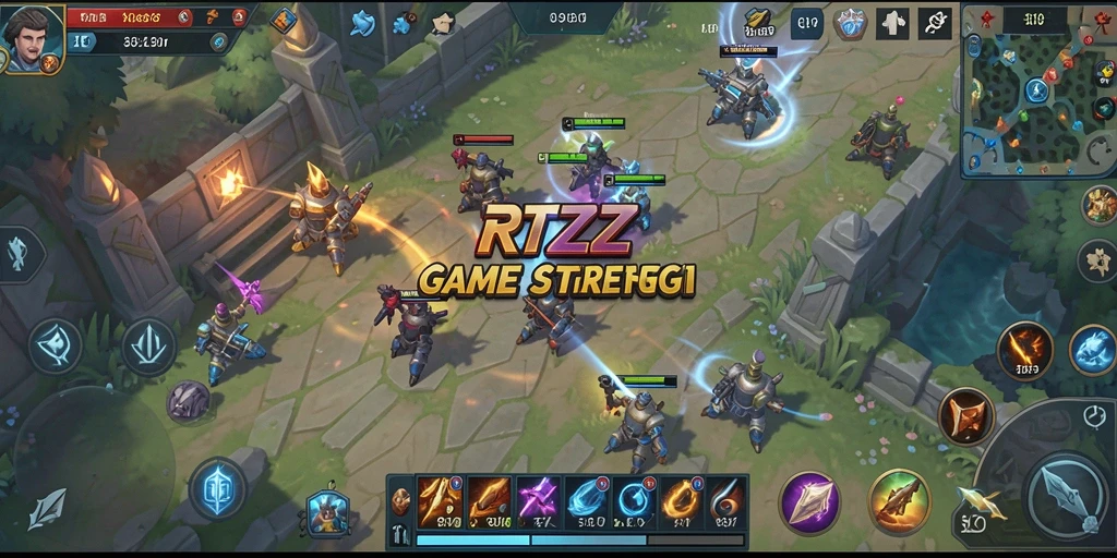 Screenshot gameplay RTZZ menunjukkan strategi pertempuran yang menegangkan.