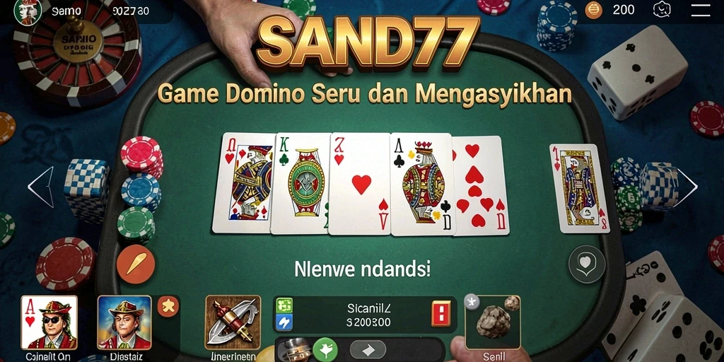 Gameplay seru SAND77 dalam bermain Domino yang menarik.