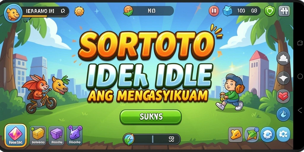 Tampilan gameplay SORTOTO yang menawan dengan elemen Idle yang memikat.