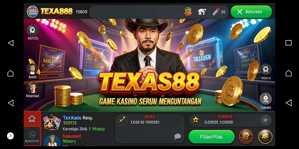 Tampilan gameplay TEXAS88 yang mendebarkan dan penuh warna.