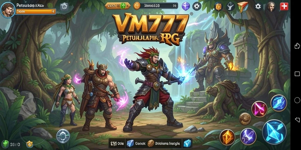 Tampilan gameplay VM777 yang penuh aksi dan petualangan.